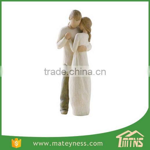 Handmade painted decorative poly resin willow tree figurines