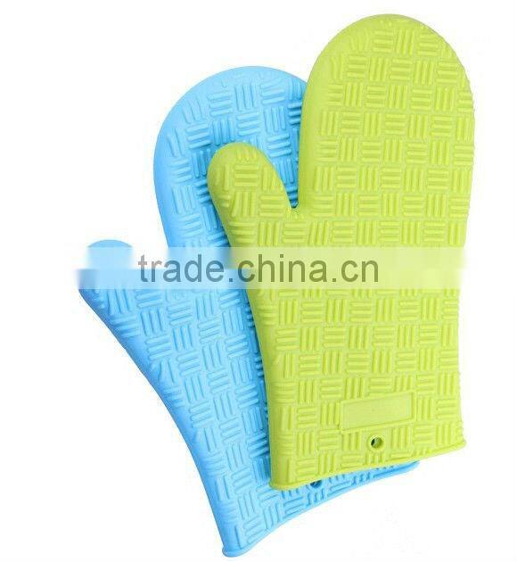 Heat resistant colorful silicone gloves for cooking