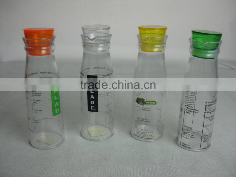 Foodgrade PS 300ml Plastic Salad Shaker/10 oz Salad Bottle