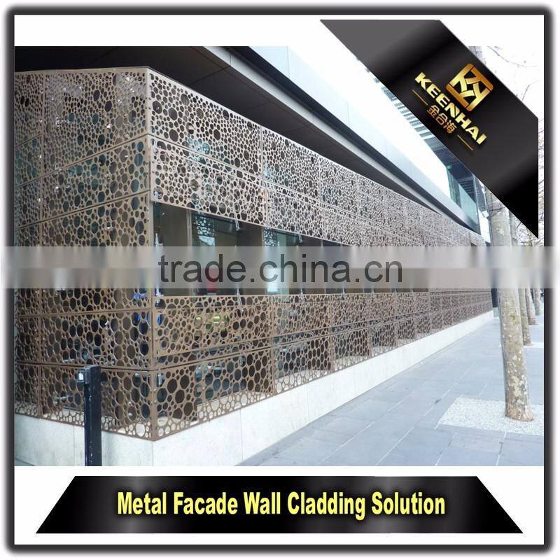 201 304 316 Stainless Steel Decorative Exterior Perporated Metal Wall Cladding
