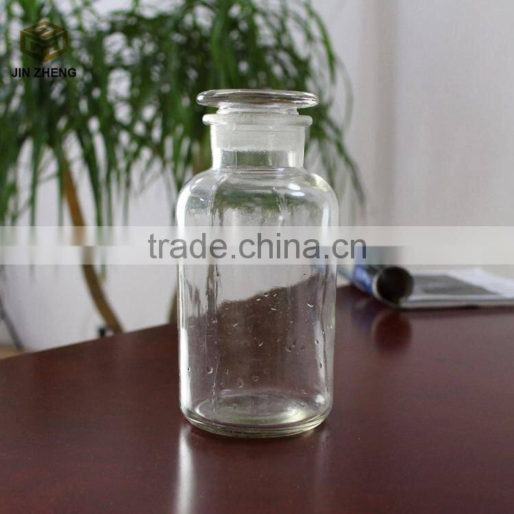 China manufacture wide mouth 1000ml clear glass reagent bottle