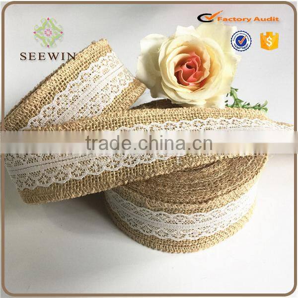 Durable Recyclable jute burlap die cut felt table runner for wedding deco