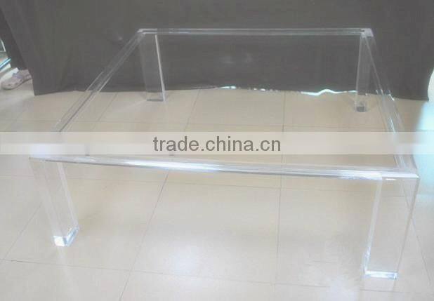 Transparent Acrylic Square Dining Table Used At Home/Clear Plexiglass Table
