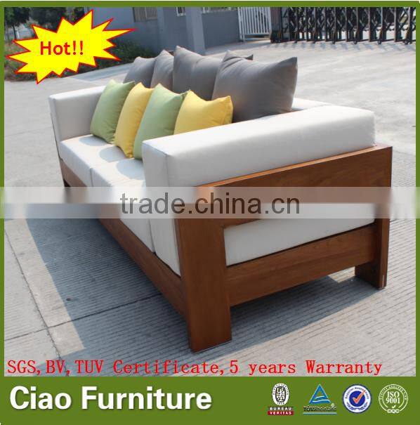 outdoor wooden furniture Teak wood sofa