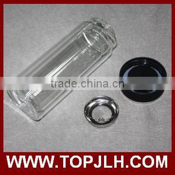 Wholesale double wall sublimation blank glass dring water bottle