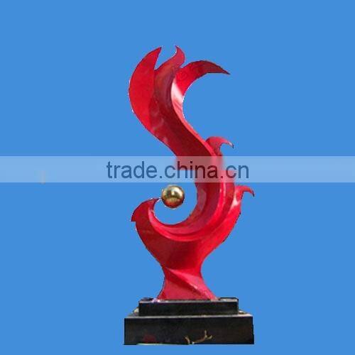 Polishing modern large art modern stainless steel sculpture