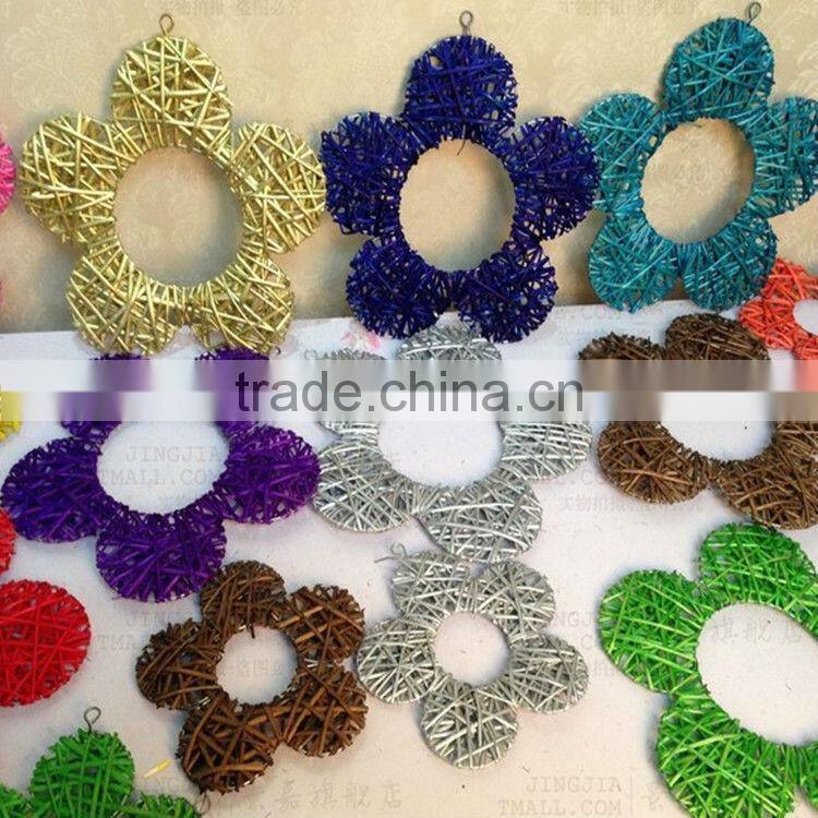 Muti-color handmade wicker hanging pendants for Christmas Decoration