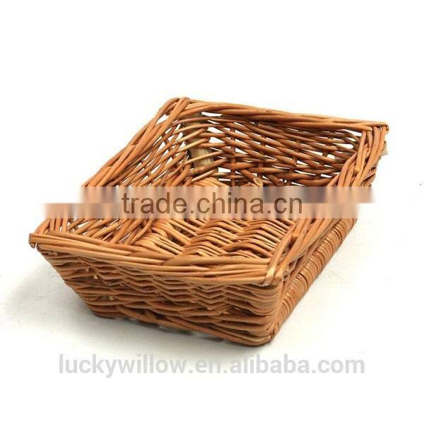 Large Wicker Shallow Tray Basket