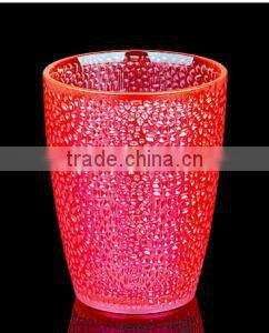 400ml Transparent Red color plastic Reusable drinking cup sizes