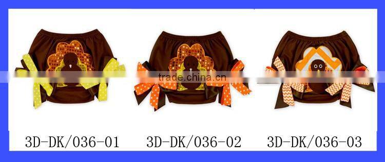 Chinese Manufacturer Baby Girls Holiday Gift Turkey Bloomers Diaper Cover Thanksgiving bloomers