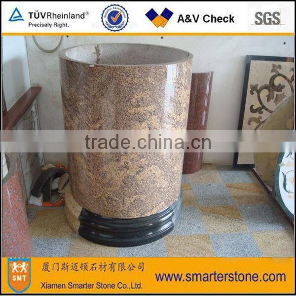 White travertine stone designs of columns for houses