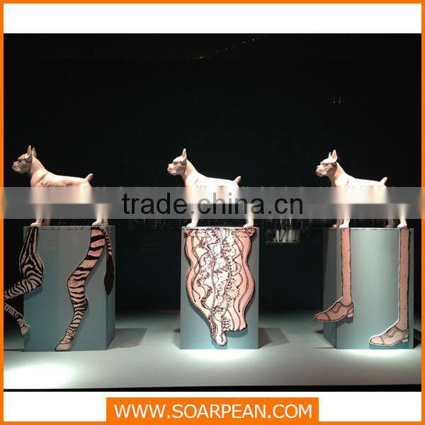 Fiberglass life size deer animal sculpture decoration