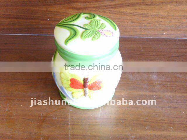 Ceramic embossment seal pot