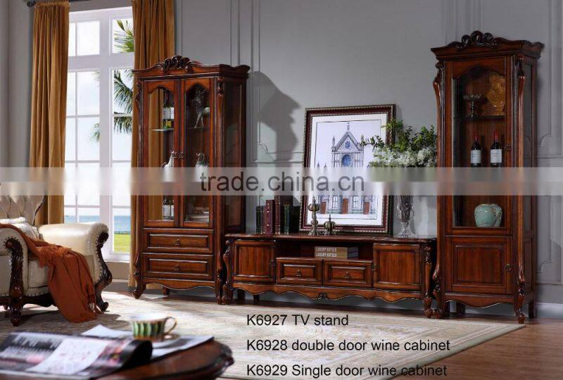 S8806 Master room office set furniture Big European corner bookcase American study room furniture s olid wood bookcase