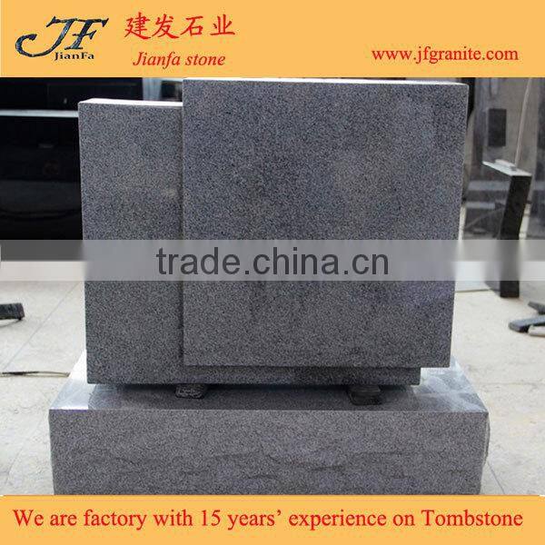 Light Gray Granite Polished Blank Double Funeral Tombstones