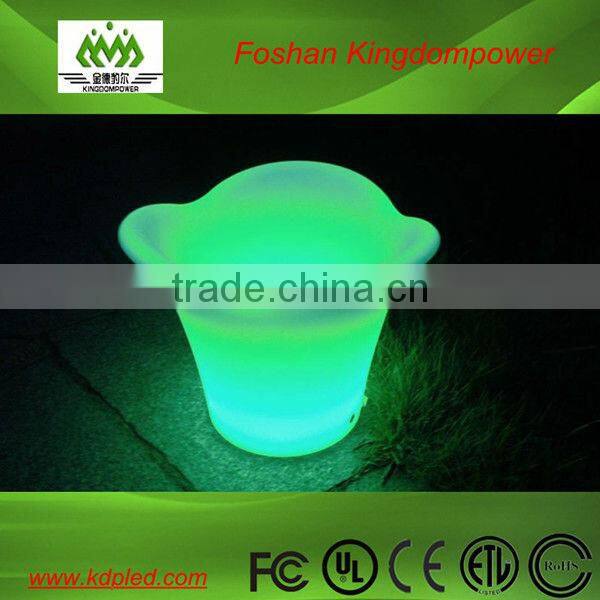 High quality clear plastic flashing led lighting ice bucket