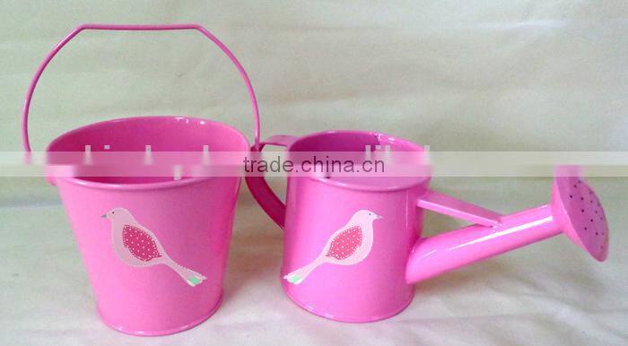 powder coated metal garden bucket kids metal bucket