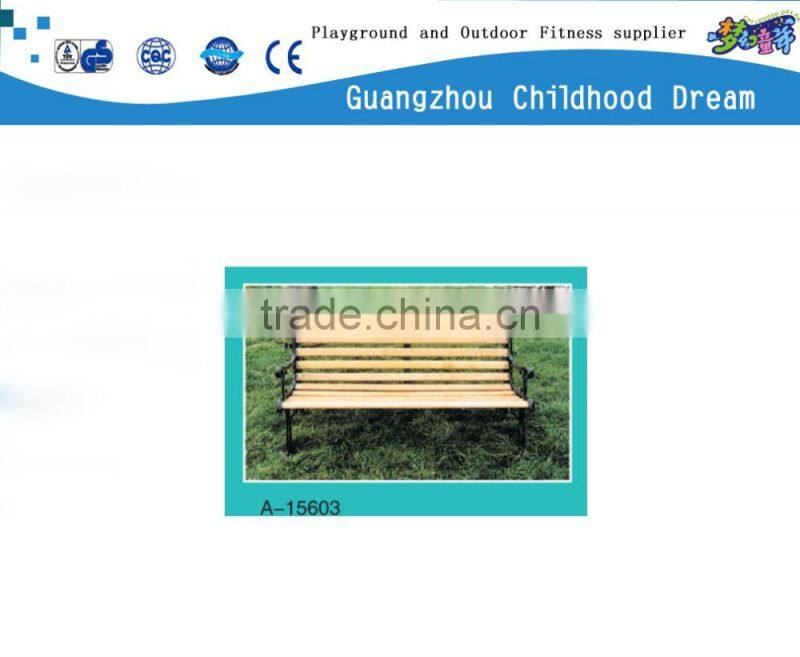 (A-15603) Patio wooden bench with back