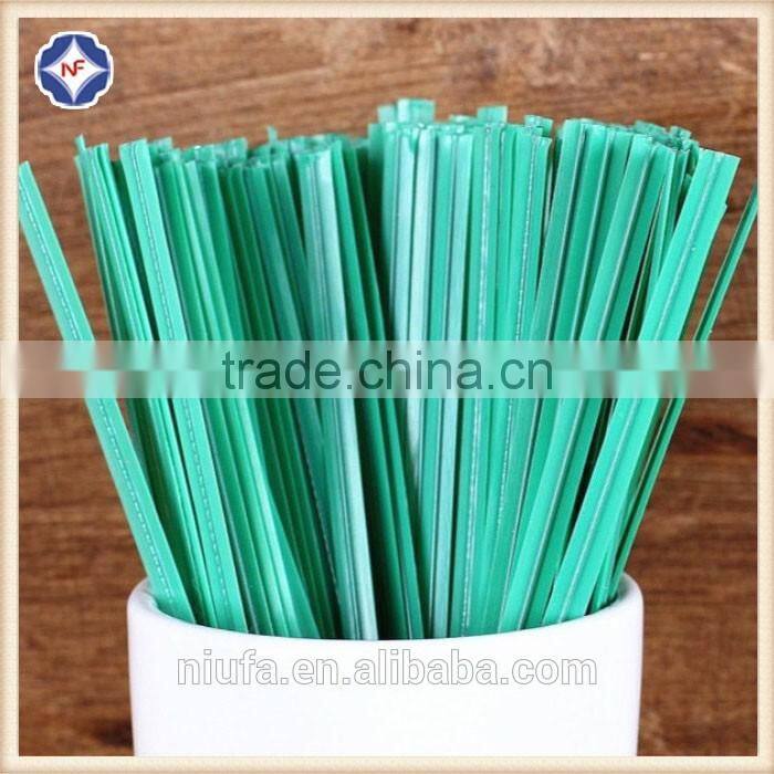 PVC coated gift/bags twist tie wire /twisted wire coat hook