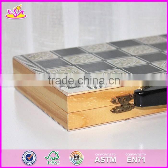 2017 New design educational classic wooden chess game for kids W11A056