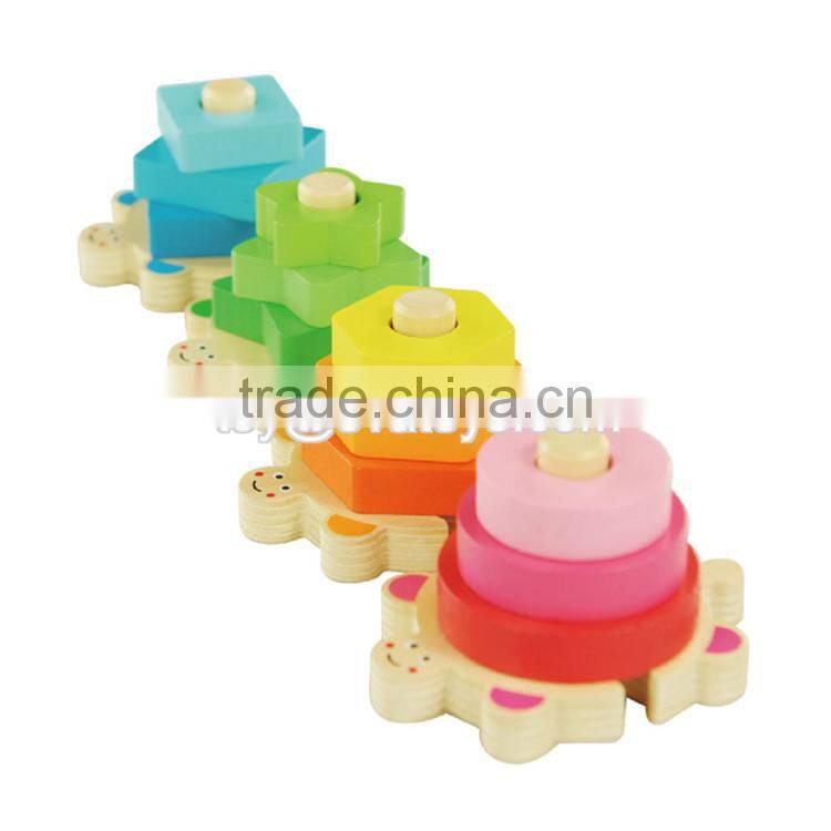 High quality preschool baby wooden geometry shape blocks W13E063