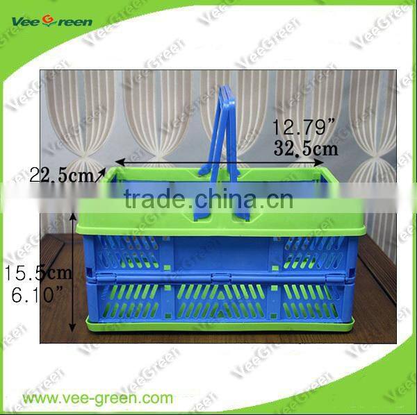 Cheap Plastic Folding Household Basket for Promotion