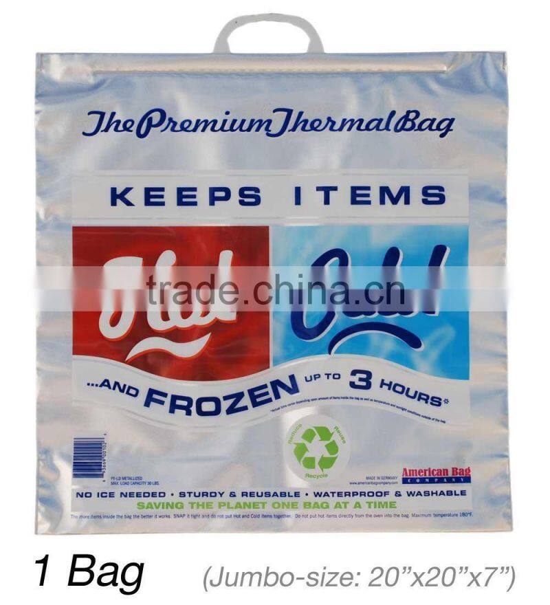 Custom Plastic Insulated Aluminum Cooler Bag Insulated Thermal Bag Insulated Foil Grocery Bag