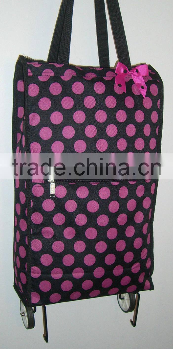 FOLDING SHOPPING BAG CART with WHEELS Nylon