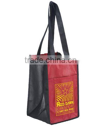 Sample available with logo printed 4 Bottle Wine Bag