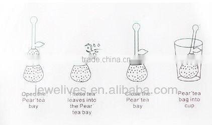 Pear fruit shaped Silicone tea tools for tea mug filter