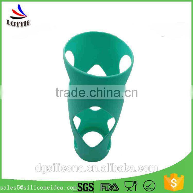 China manufacturer Heat Resistant Custom Design Silicone glass water bottle silicone Sleeve