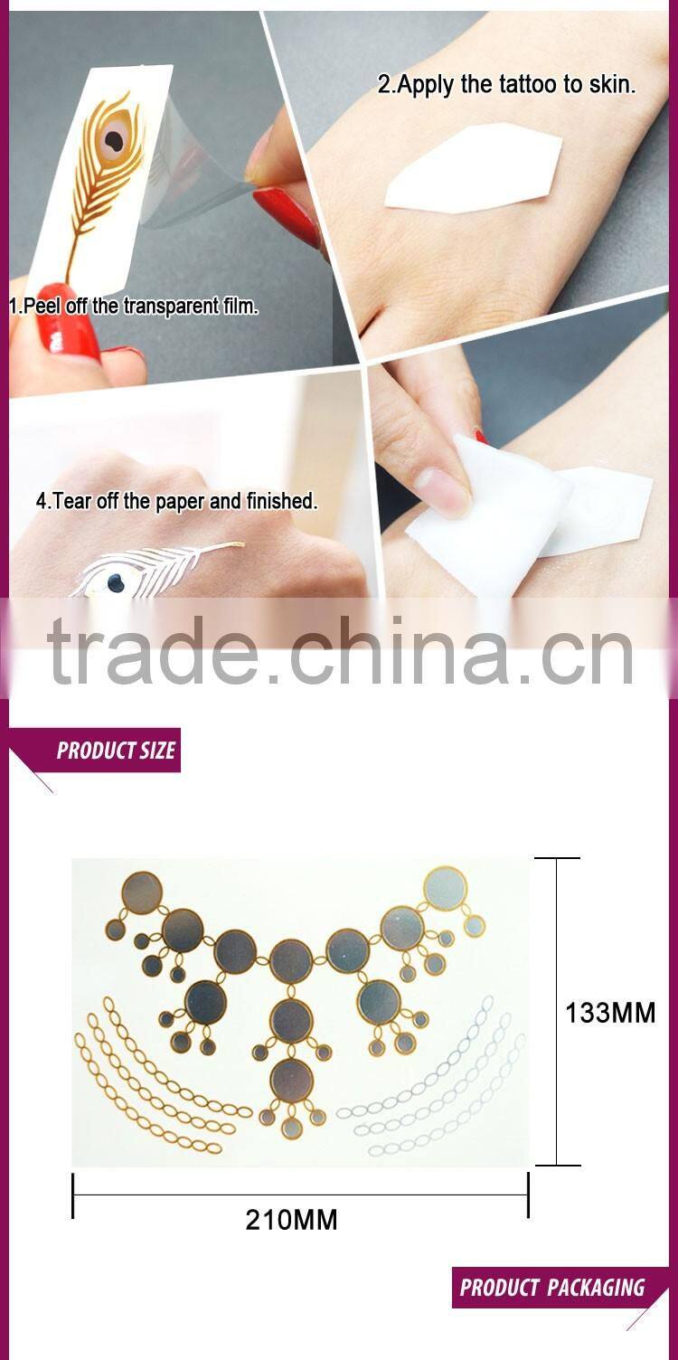 Sexy body bracelets custom made skin tattoo sticker