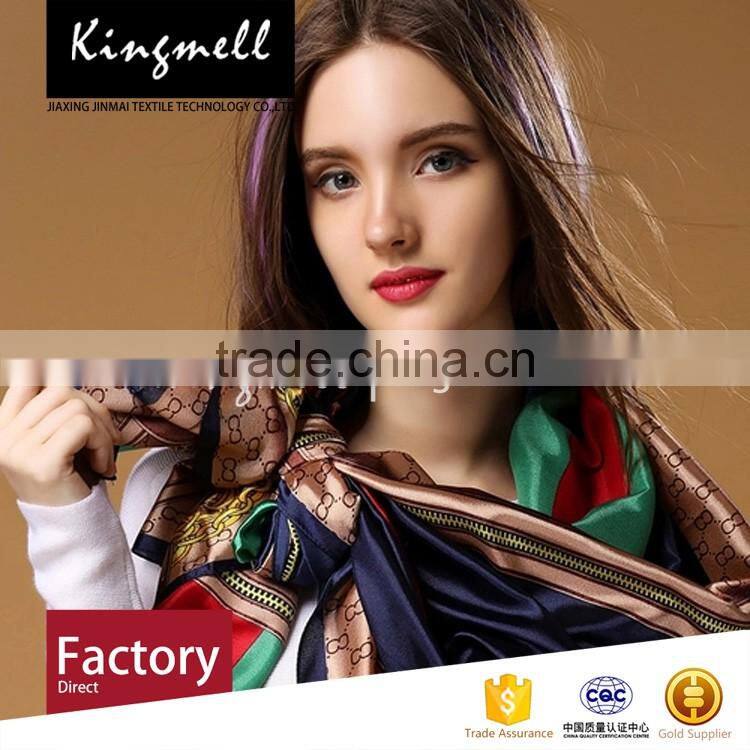 Custom-made digital print silk heated scarf and fashion shawl