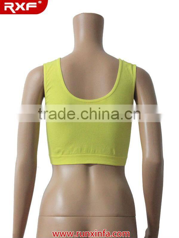 Cheap women seamless sports bra with removable pad