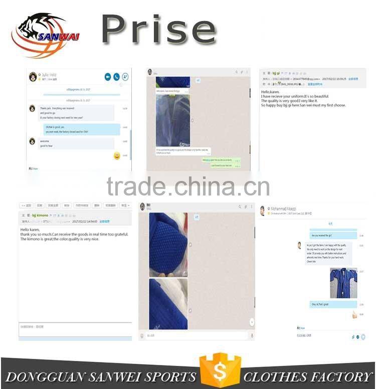 450gsm double weave fabric Gracie jiu-jitsu gi with custom embroideries and patches