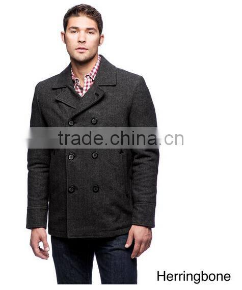 Black Men's Classic Wool Peacoat