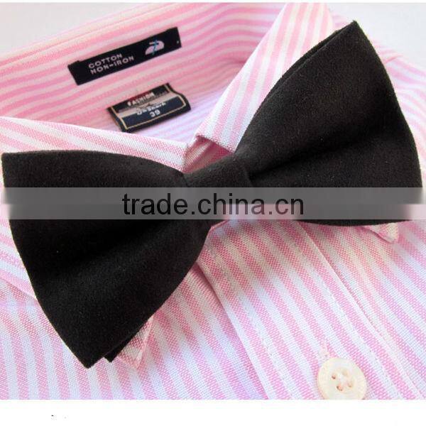 2014 new fashion men's custom suede bow tie