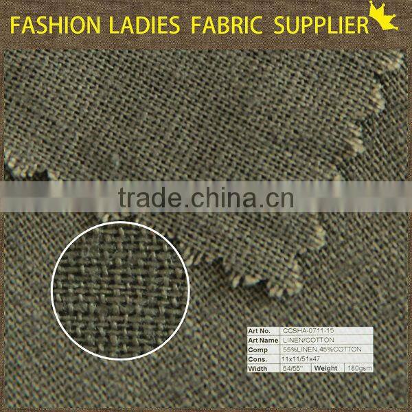 shaoxing cicheng fashion cotton linen fabric for pants