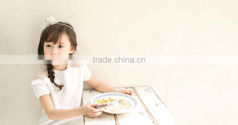 2016 shishi girl style cute lace dot fancy jersey girl blouse
