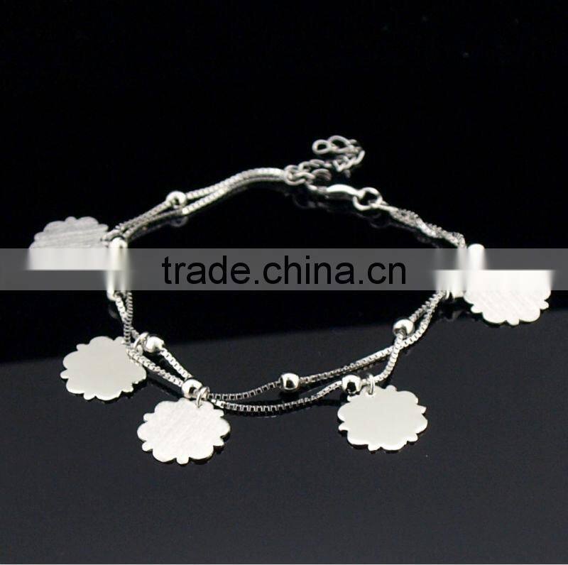 fashion new 925 silver bracelets jewelry rhodium plated hw jewelry