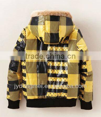 boys stripe print down jacket