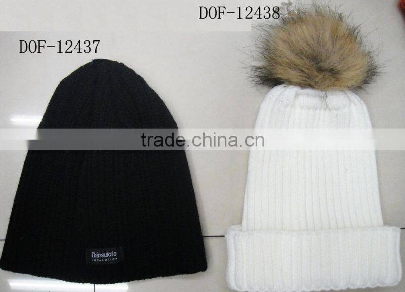 Fashion most popular 100%acrylic crochet knitted stripe hot cap for winter in stock now!