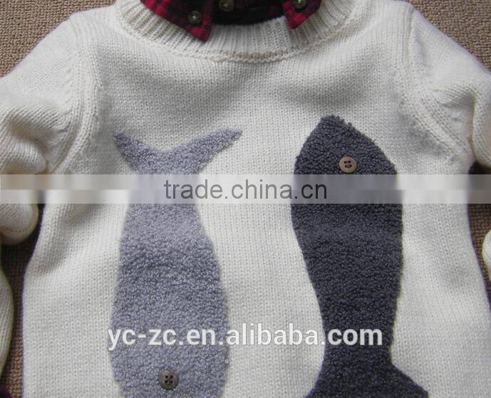 custom graphic pullover Children's Sweaters with collar