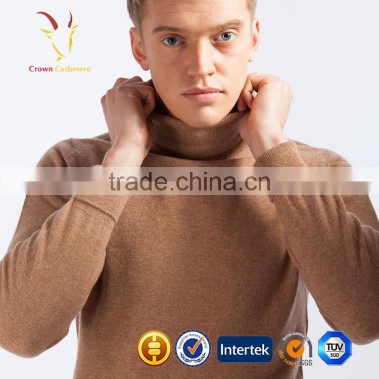 Turtle Neck Cotton Men Winter Sweater 2015