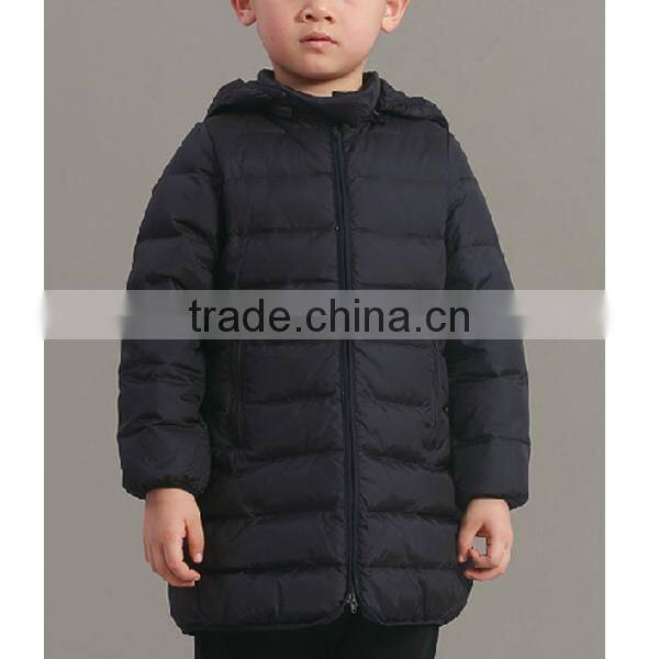 2015 New Fashion Kid Long Duck Down Jacket