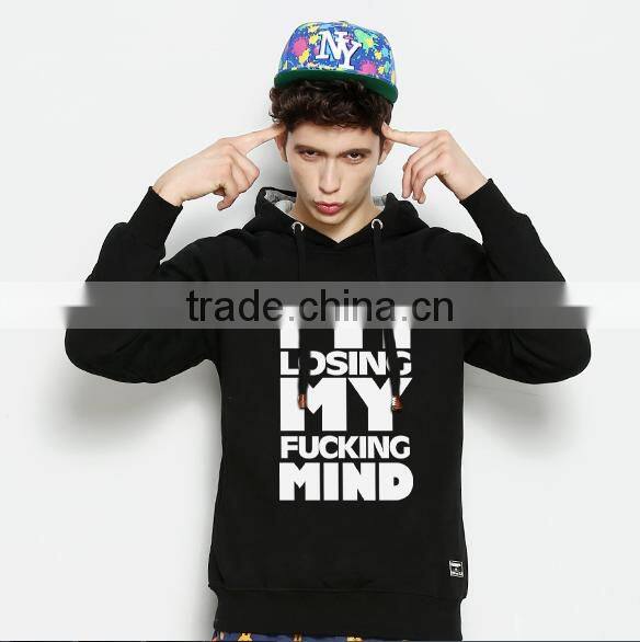 2014 New Arrival Men's Fashion Casual Hoddies/Sweatshirts High Quality Men Sportswear Leisure Solid Fleece Hoody