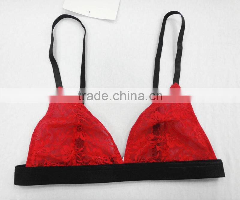 ladies sex bra cut and sew elegant bra with embroidery