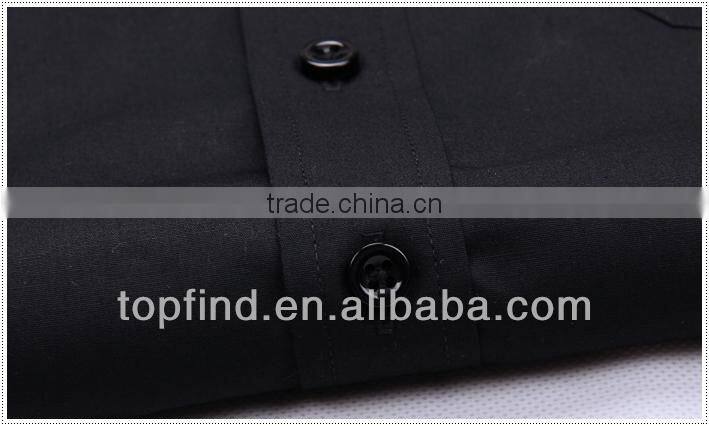 Fashion Latest Design Casual solid color men office long sleeve shirt