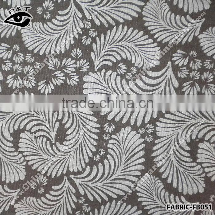 Cheap Wholes Fabric Leaf Pattern Fabric Linen Cotton Fabric For Househould
