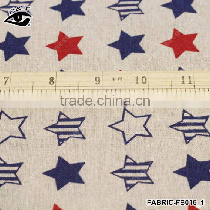 160cm Find Star Printed Canvas vintage canvas textile Linen&Cotton Fabric ZAKKA for Curtain Sofa Cushion DIY